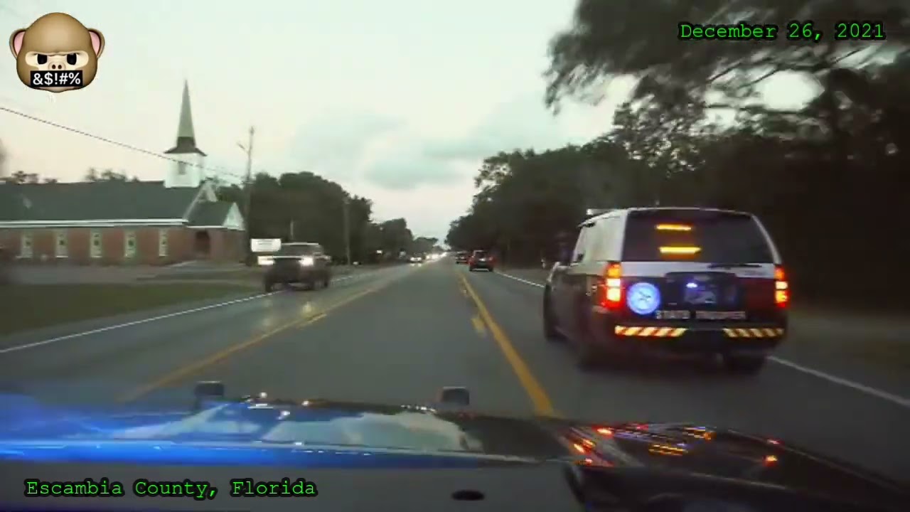 Wild Police Chase!!!  Escambia, Florida - December 26, 2021