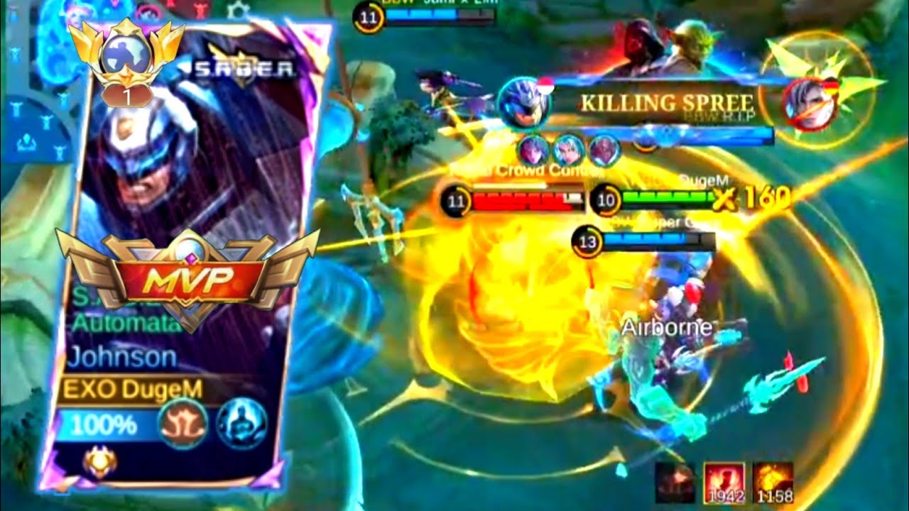 CARA MAIN JOHNSON CEPAT END‼️GAMEPLAY TOP GLOBAL JOHNSON - Mobile Legends