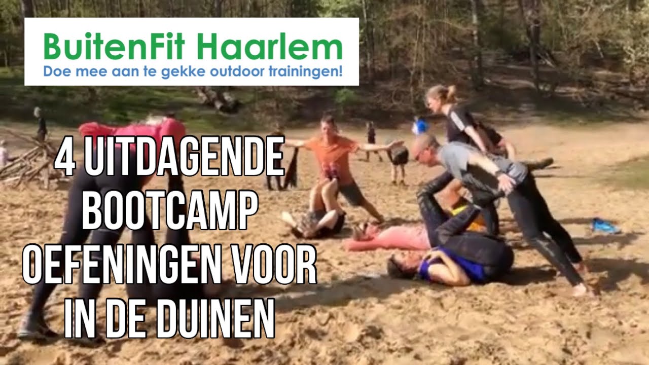 4 uitdagende bootcamp oefeningen tijdens een training in de duinen
