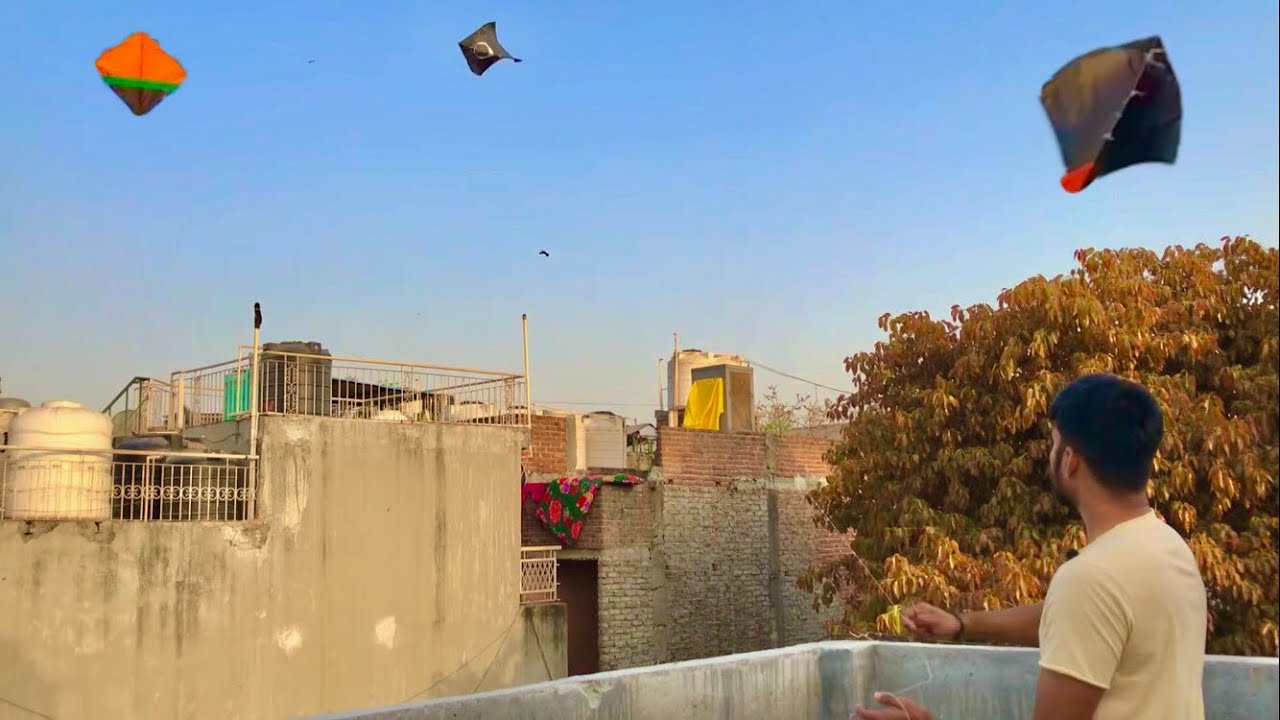 Kite flying Patang main Tez Kheench kaise mare fast kheench kite fighting