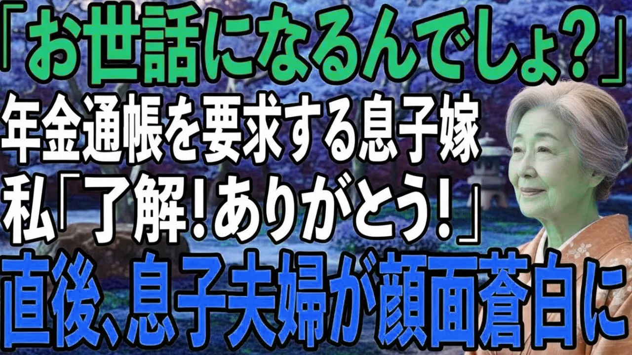 同居初日から私の年金通帳を要求する息子嫁「お世話になるんでしょ？」と笑った瞬間、私がした予想外の行動で息子夫婦は顔面蒼白に【シニアライフ】【60代以上の方へ】