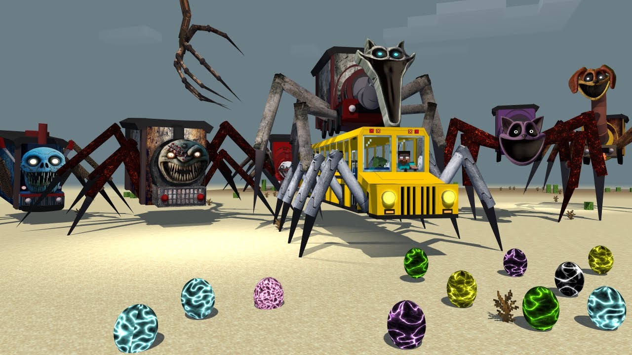 CatNap Army vs Mobs Bus Animation