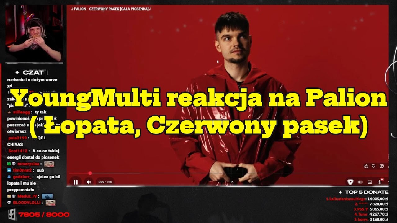 YoungMulti reakcja na Palion ( Łopata, Czerwony pasek)