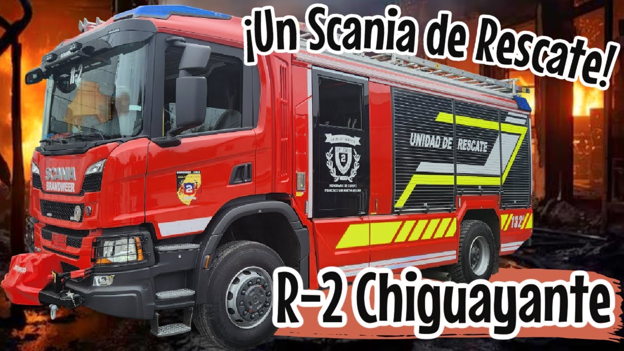 ¡El NUEVO carro SCANIA de RESCATE de BOMBEROS CHIGUAYANTE!