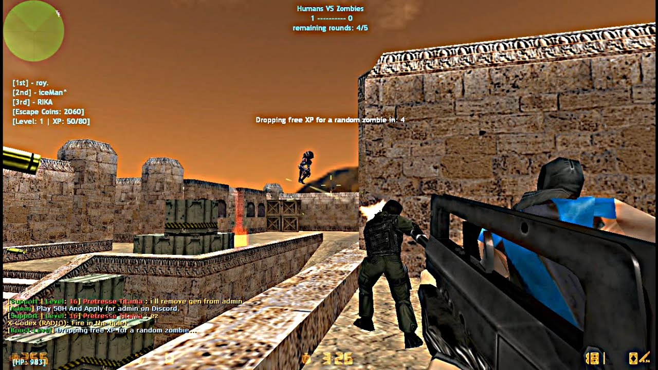 Counter Strike : Zombie Escape - ze_dust2_fix1 on Brotherhood