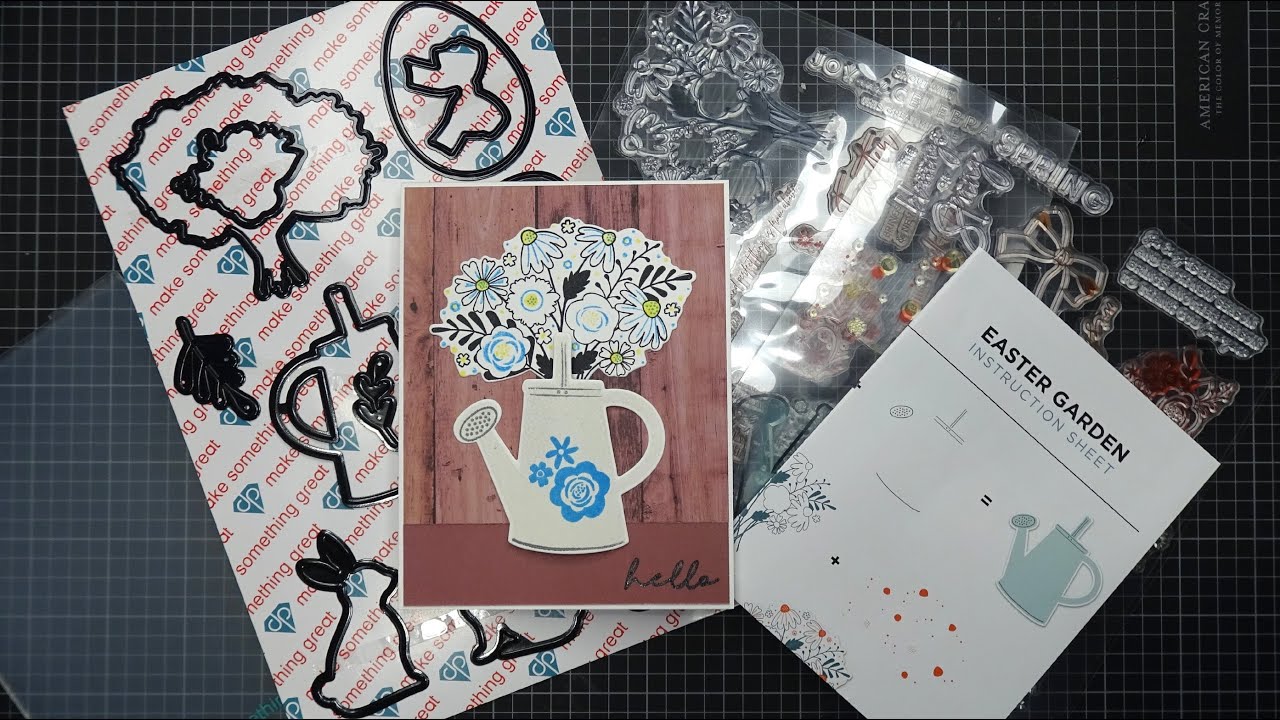 Diamond Press Easter Garden Stamps and Dies Review Tutorial! Sweet & Classic Set!