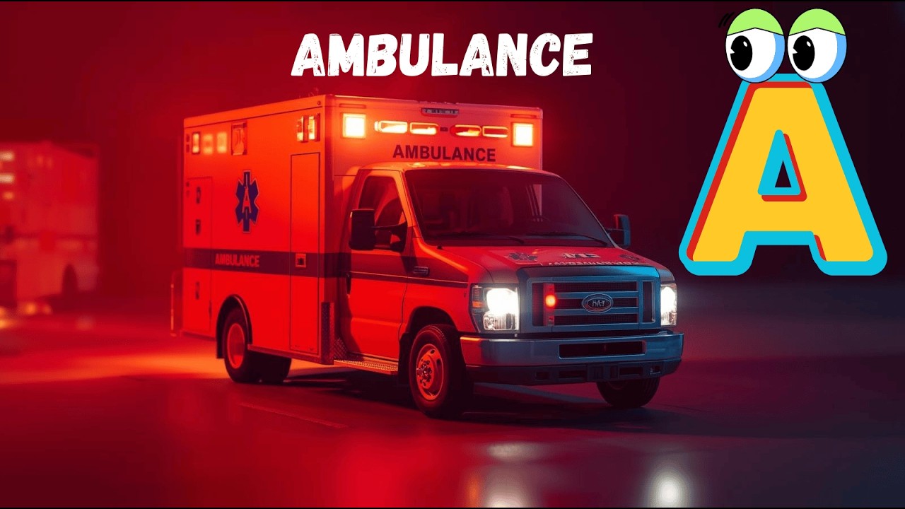 A is for Ambulance 🚑 | Learn Letter A Sound | ABC Phonics for Kids