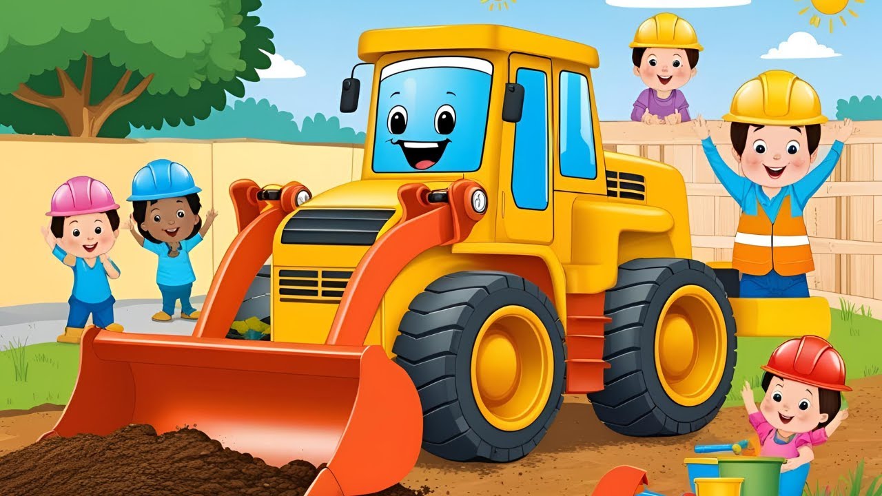 Bulldozer for Kids 🚜 | Learn About Construction Trucks & Big Machines!