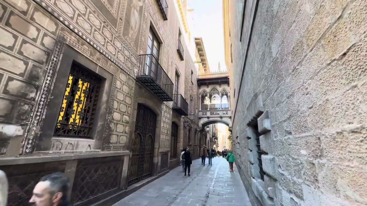 #Espagne 🇪🇸 #Barcelone #CiutatVella #GothicQuarter Le pont de la Carrer del Bisbe | Palais &eacute;piscopal