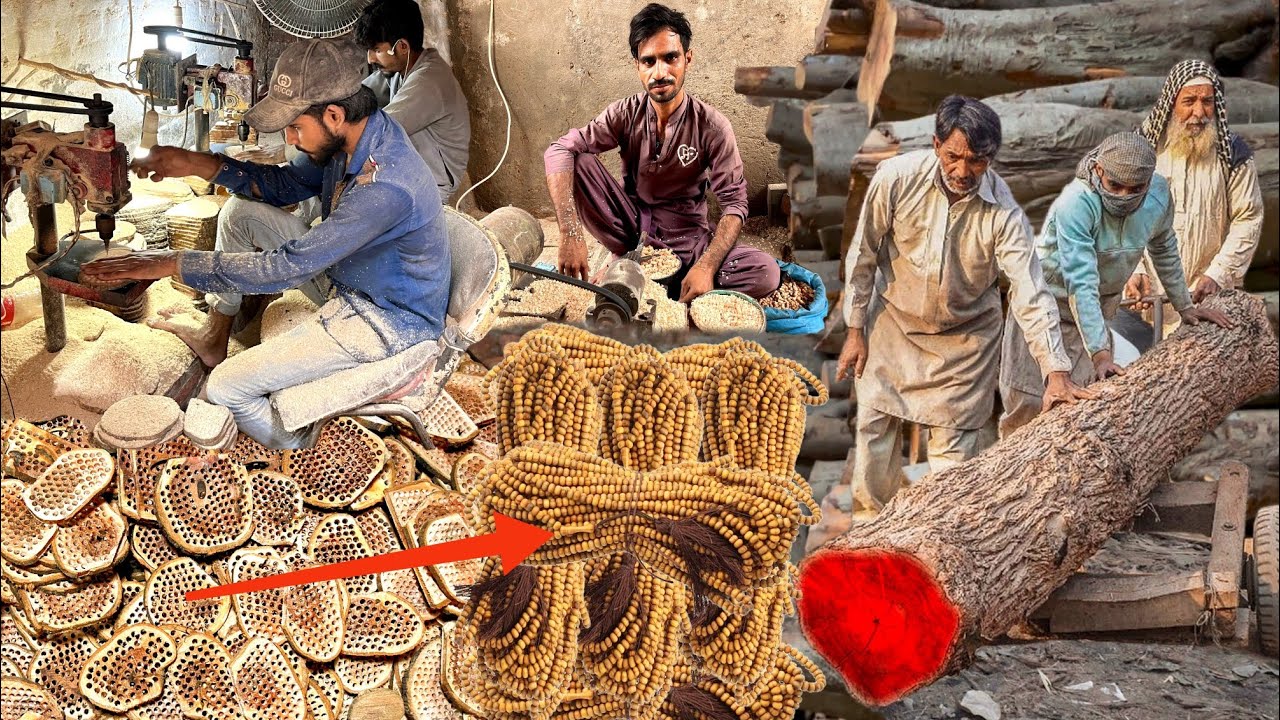 Unique Woodworking Project of Making Export Quality Wooden Rosary (Tasbih) | Mass Production 