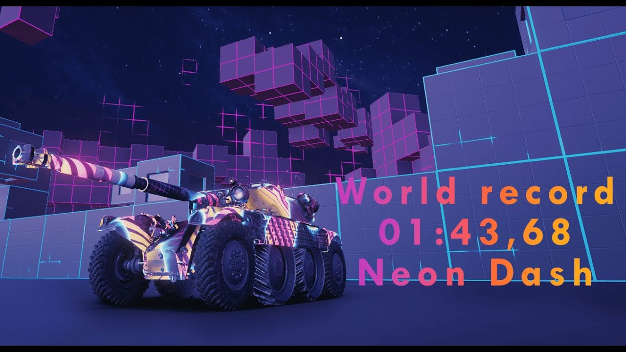 World Of Tanks 01:43,68 Neon Dash World Record