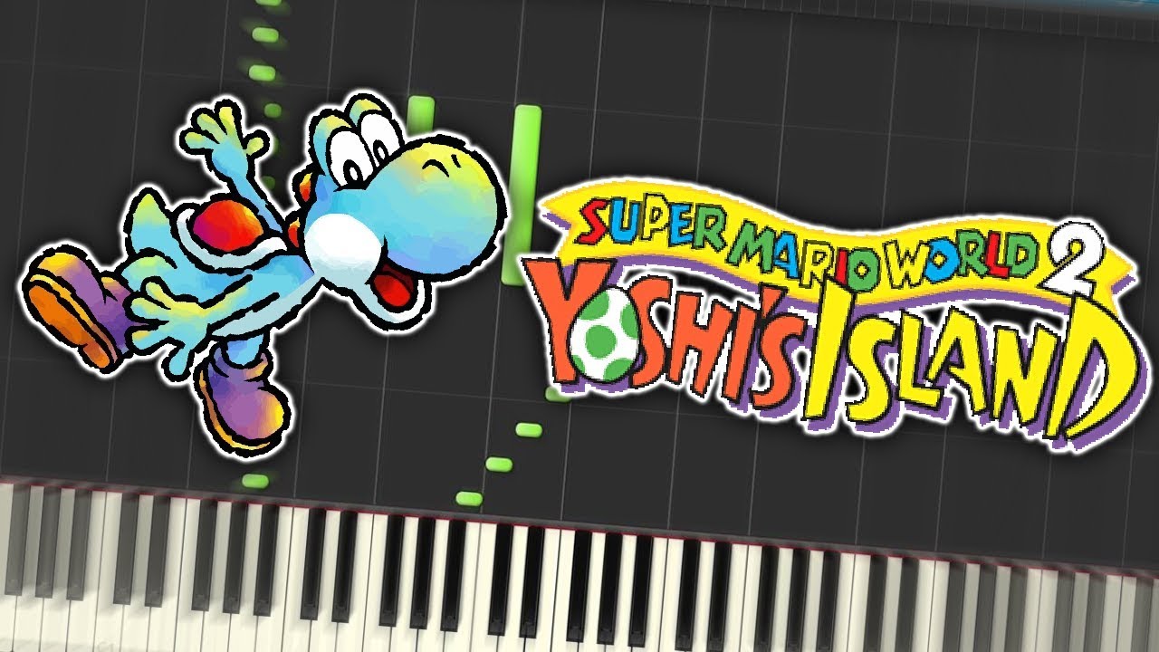 Super Mario World 2 Yoshi's Island Mini Boss Theme Piano Tutorial Synthesia