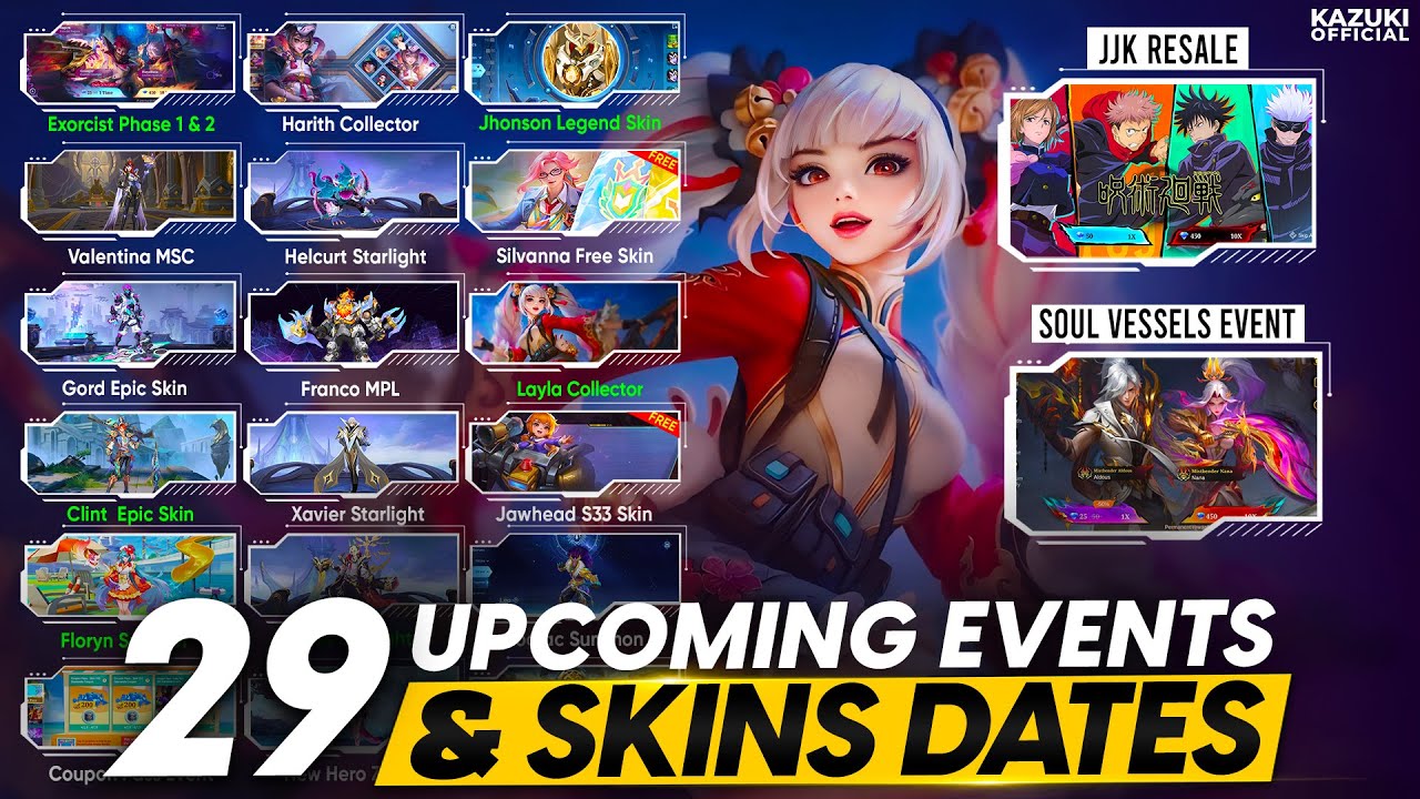 ALL 29 UPCOMING EVENT AND SKIN RELEASE DATES | SOUL VESSELS | LAYLA COLLECTOR | JJK RESALE
