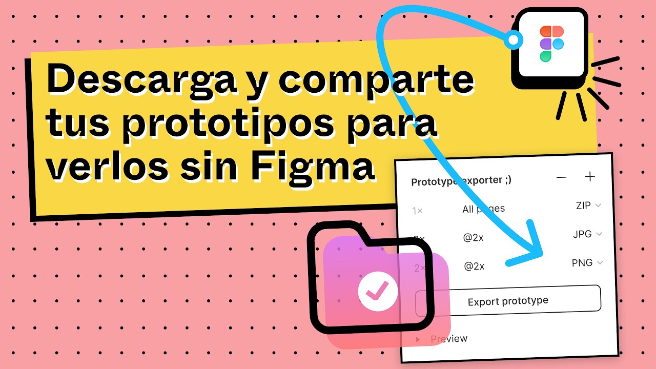 Descarga y comparte tus prototipos para verlos y usarlos SIN Figma