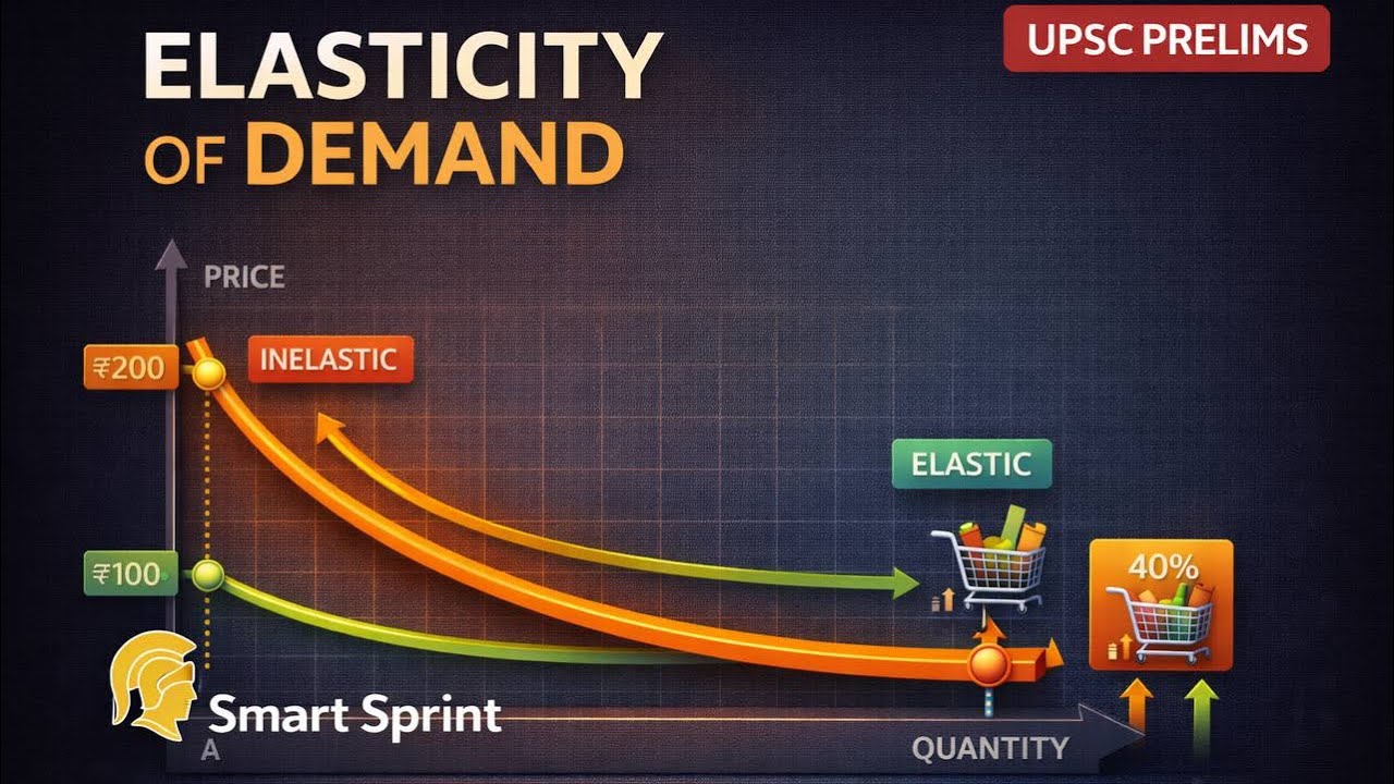 Elasticity of Demand Explained | Price, Income & Cross Elasticity | UPSC Prelims Economics