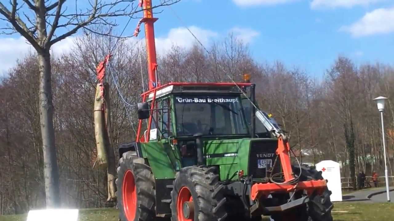 MAXWALD Kleinseilbahn mit Endmast auf Fendt Favorit 614 LSA Turbomatik