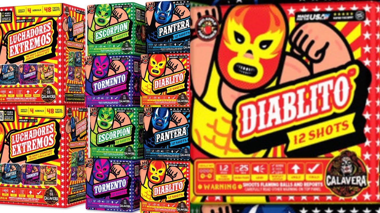 Diablito By Red Apple Fireworks 2 Calavera Line | LuchaDores Extremos Calavera Finale Set