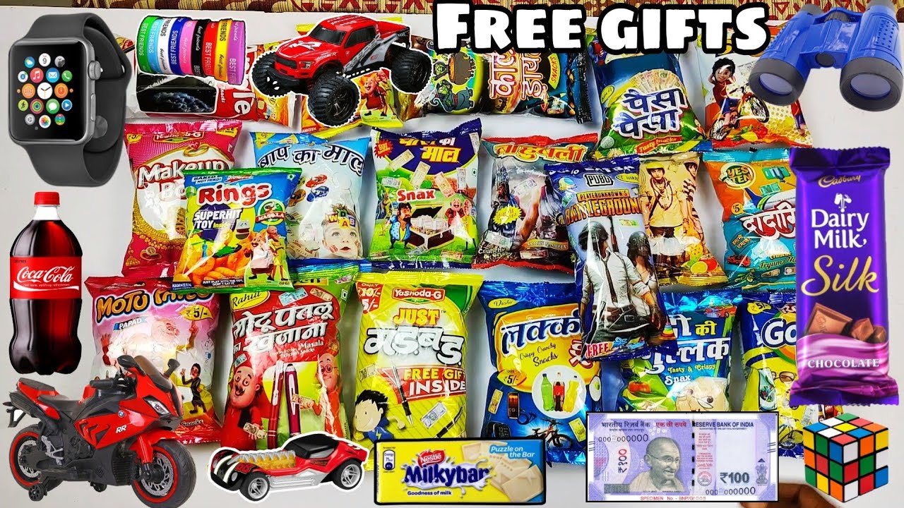 Latest collection of snacks with free gifts and toys inside unboxing and review ! Maja aa gaya😍