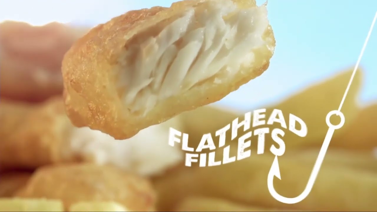 Red rooster fish and chips ad