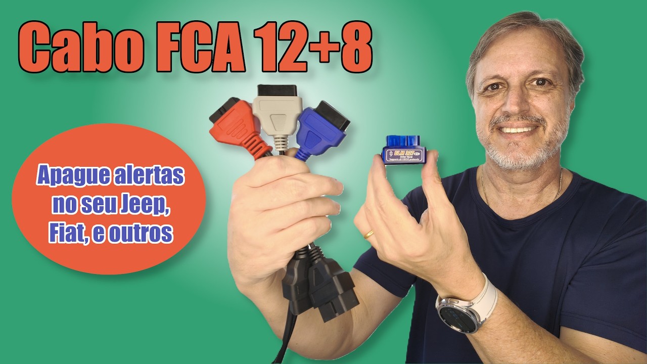 Cabo FCA ou Cabo 12+8 | Como Apagar Alertas e Mensagem de Revisão Expirada no Jeep e Fiat