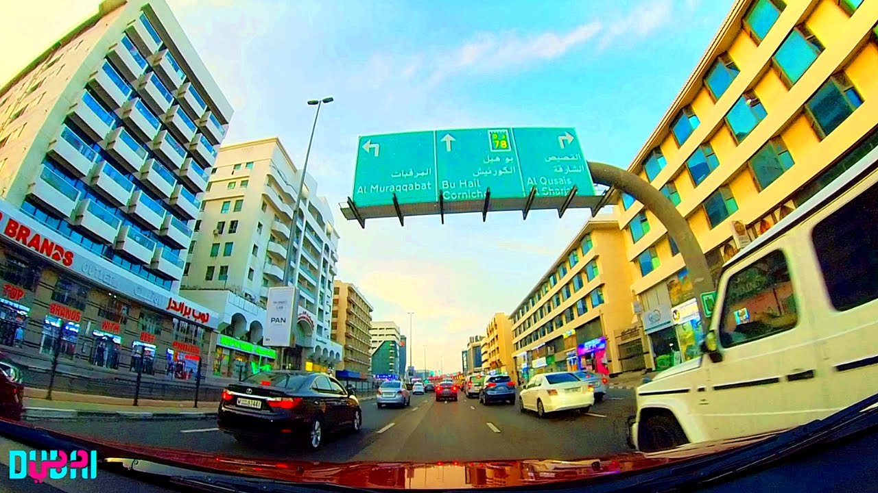 DUBAI RUSH HOUR AFTERNOON TRAFFIC 4K