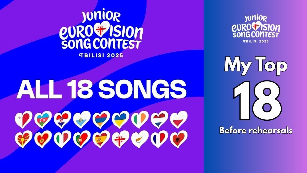 Junior Eurovision 2025 - My Top 18 Before rehearsals