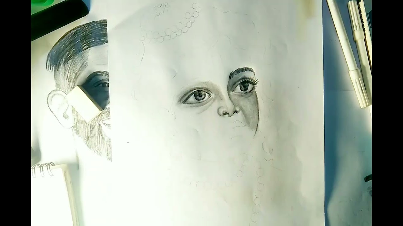 My favourite shree krishna ji # pencil art first long video 🙄😁