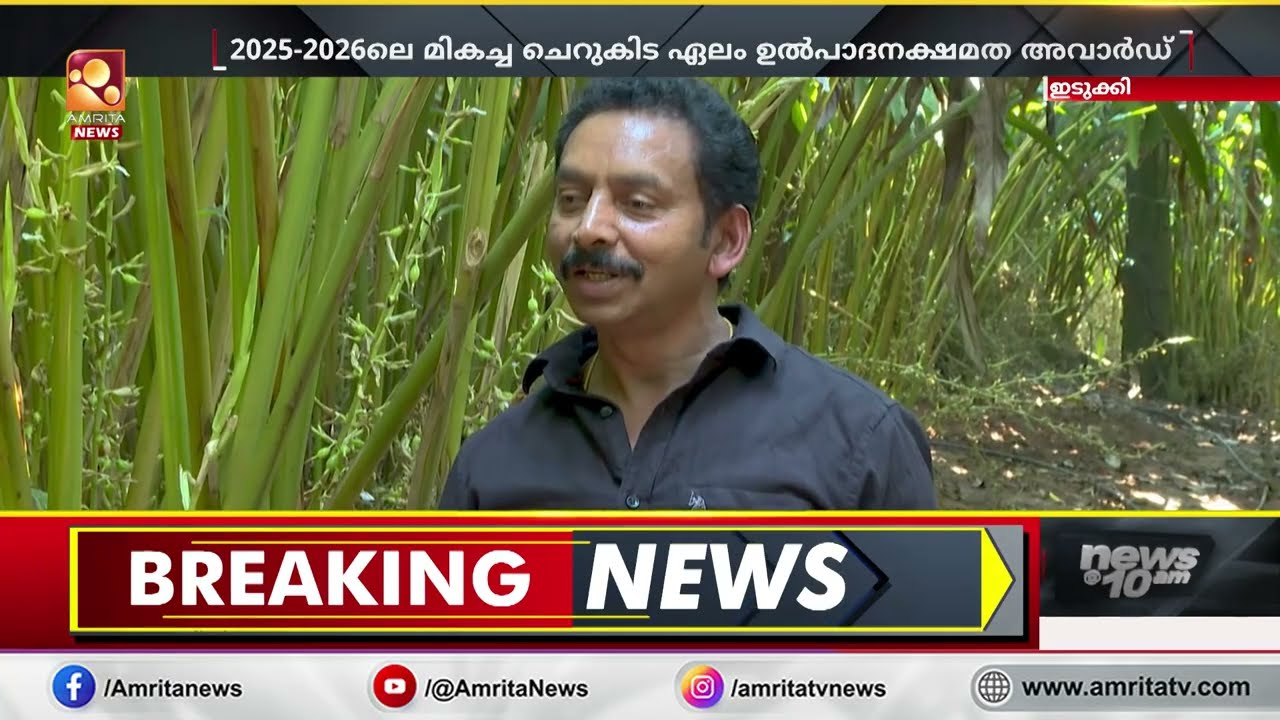 33 വർഷത്തെ ഏലം കൃഷിക്ക് സ്വർണതിളക്കം; മികച്ച ഉൽപാദനക്ഷമത അവാർഡ് പയസ് ജോസഫിന് | Idukki