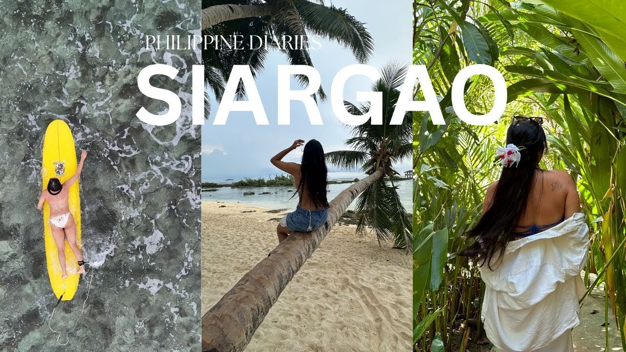 philippine diaries | siargao 🌴˖°𓇼🌊⋆🐚🫧  island hopping, surfing lessons, corgi cafe, island nightlife
