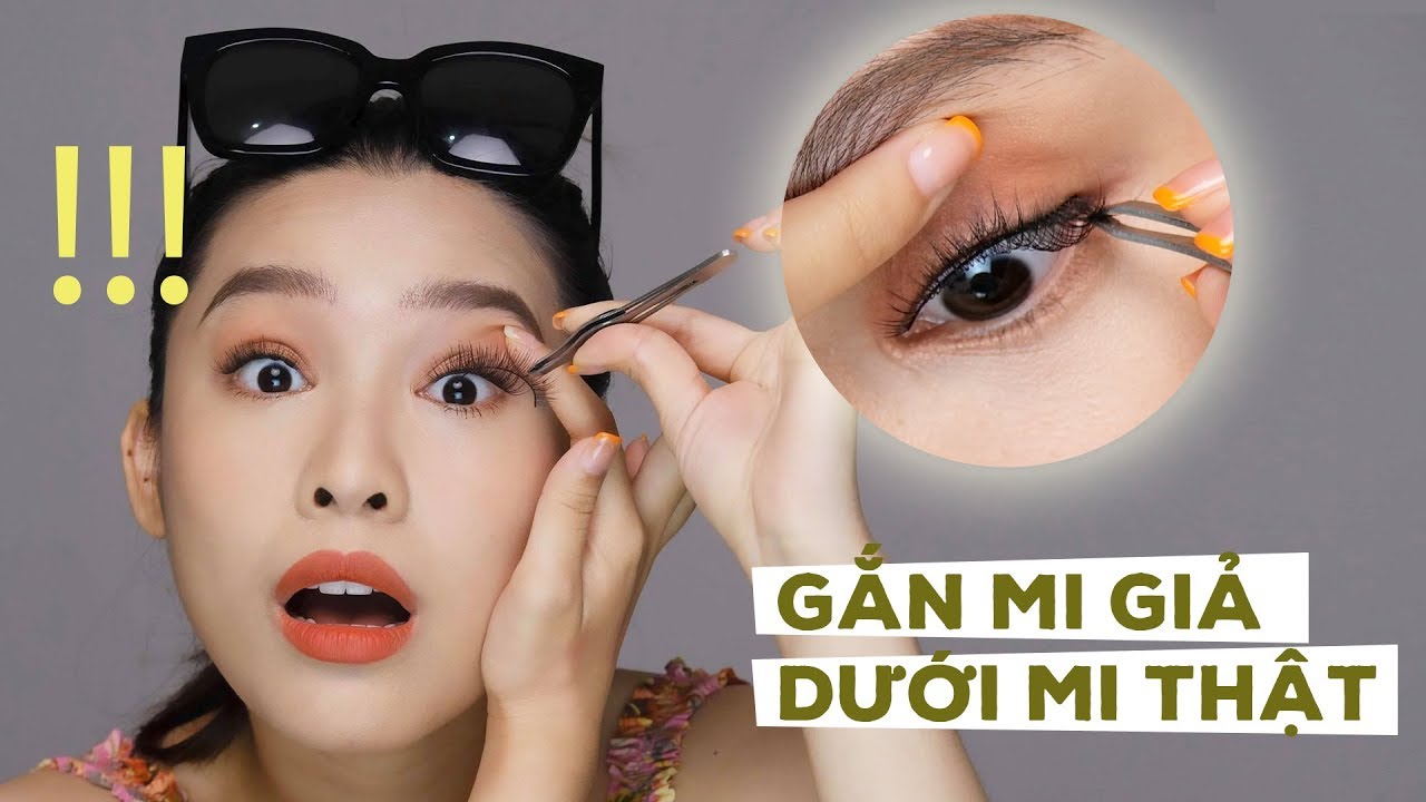How To Apply False Eyelashes Under Natural Eyelashes? Gắn Mi Giả Dưới Mi Thật? |Quach Anh [ ENGsub]