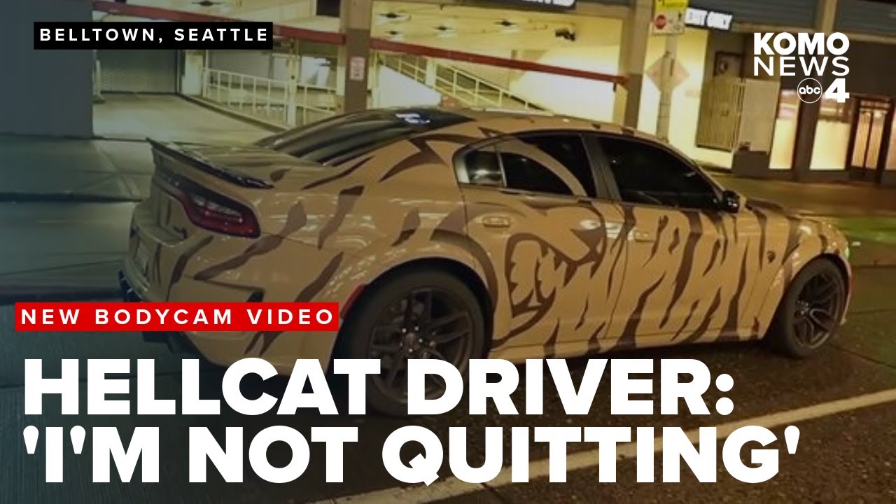 Hellcat driver tells cop social media has paid for his car in new bodycam footage