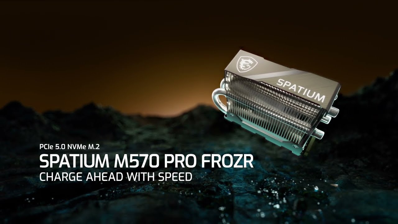 SPATIUM M570 PRO PCIe 5.0 NVMe M.2 FROZR - CHARGE AHEAD WITH SPEED | MSI