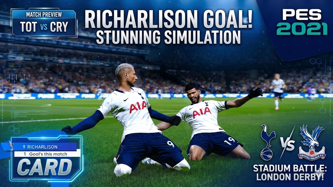 [PES 2021] Tottenham vs. Crystal Palace - 25/26  EPL 29R Gameplay Preview