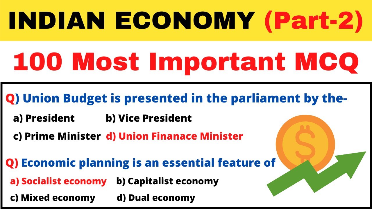 Important Indian Economy MCQ | Part-2 | Competitive Exams