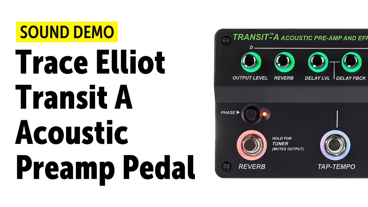 Trace Elliot Transit A - Acoustic Preamp Pedal - Sound Demo (no talking)