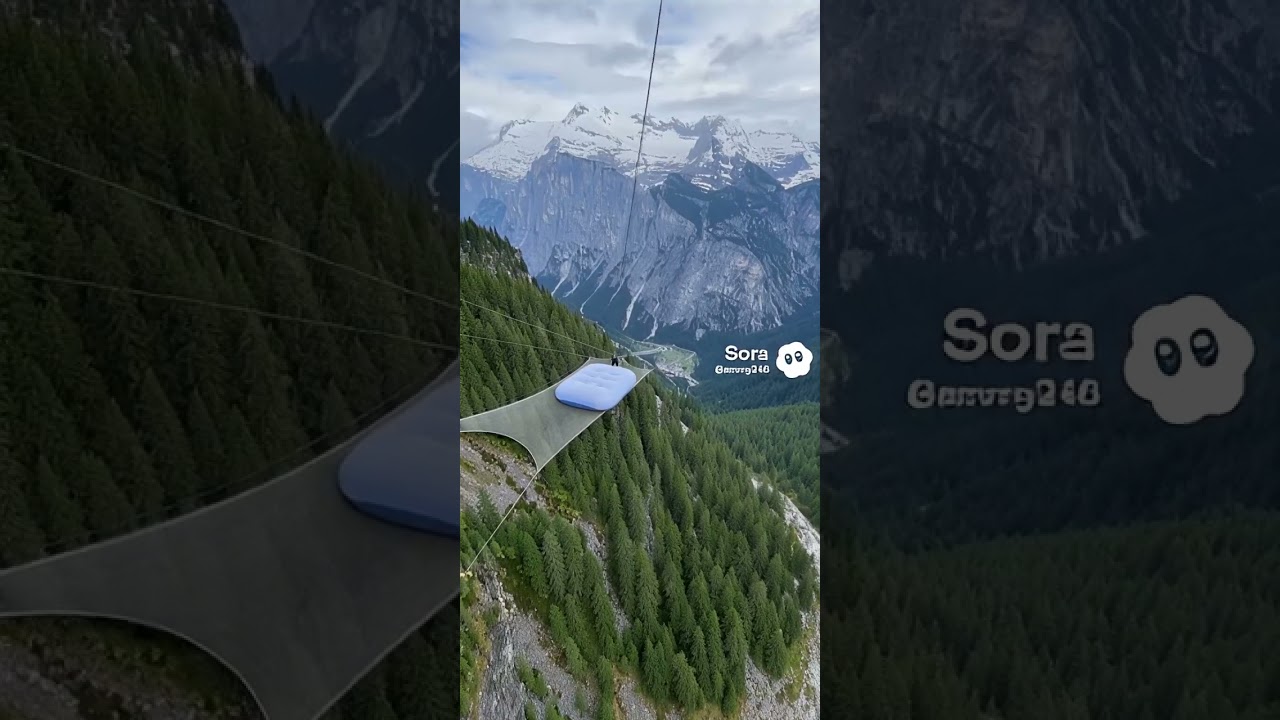 A Girl Performing High Altitude Rope Sliding 🌍🔥