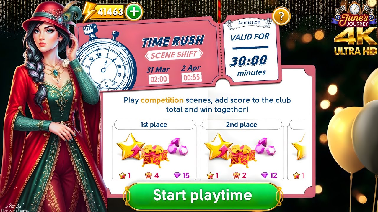 JUNE'S JOURNEY 31 MARCH 2026 TIME RUSH ( Scene Shift ) COMPETITION [4K UHD 60FPS]