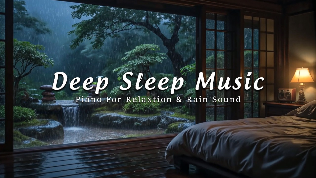 Soft Piano and Rain for Deep Sleep - Relieve Sterss, Ease Insomnia and Caim the Mind