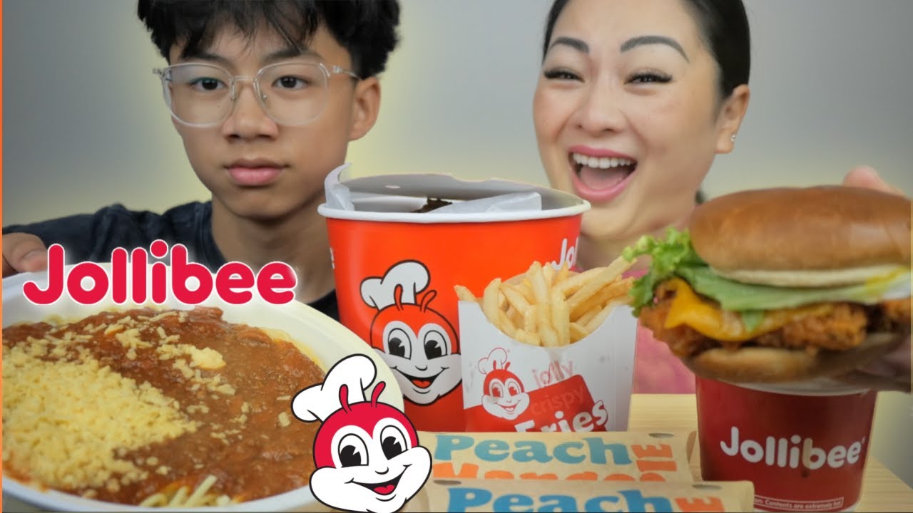 JOLLIBEE *Aloha Spicy Burger, Chicken Joy with Family Size Spaghetti and Fries | N.E Let's eat
