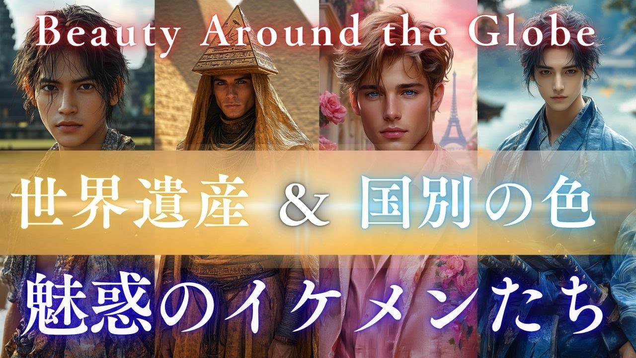 【世界が恋するイケメン図鑑】国の色×世界遺産をまとう美男子たち｜あなたの“推し”はどこ？