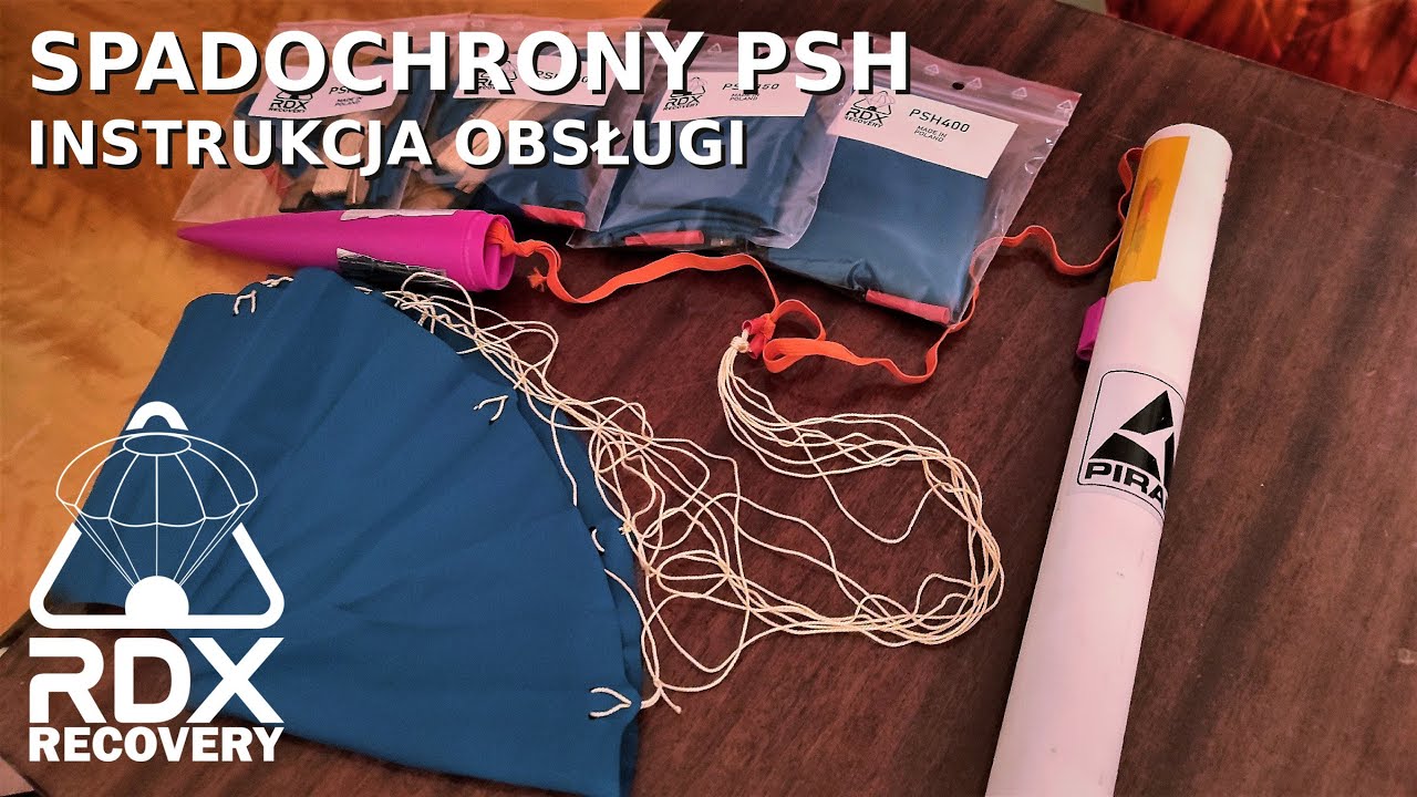 Spadochrony PSH Rocket Dynamics Recovery - Przygotowanie i montaż w rakiecie - Instrukcja obsługi 🚀