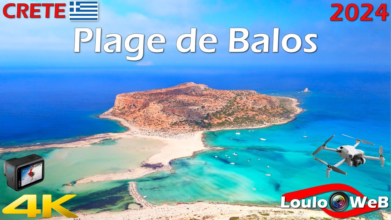 🇬🇷 La Plage Magique de Balos à Kissamos - Crète 2024 - DJI MINI 4 PRO & GoPro Hero 10 Black - 4K