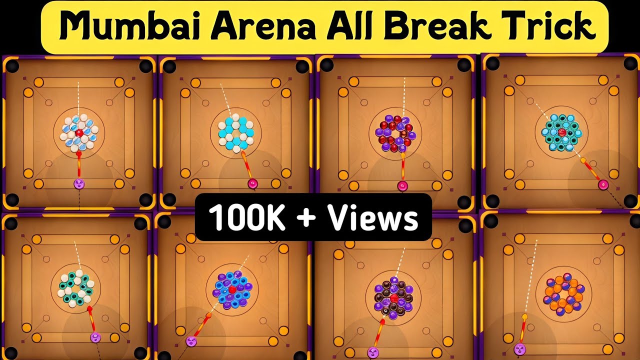 Mumbai Arena Carrom Disc Mode All Break Trick 🔥 Carrom Pool Break Trick ❤