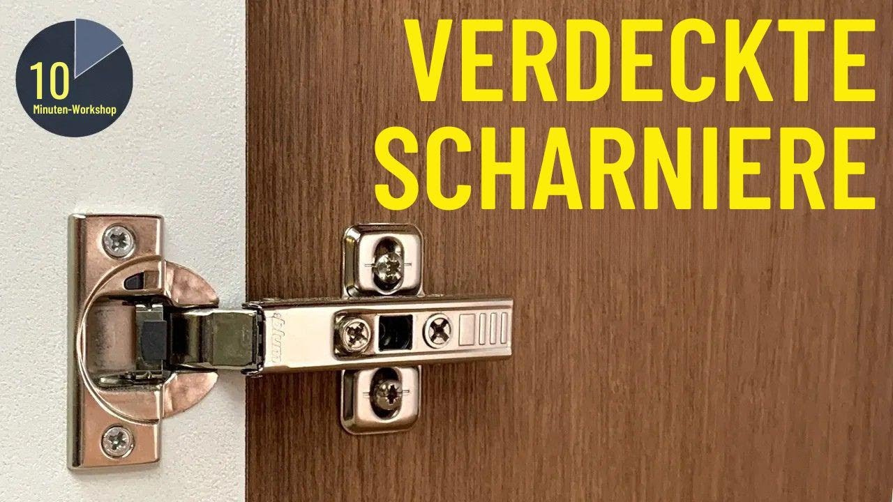 So montierst du unsichtbare (Euro-)Scharniere für aufliegende und eingelassene Schranktüren