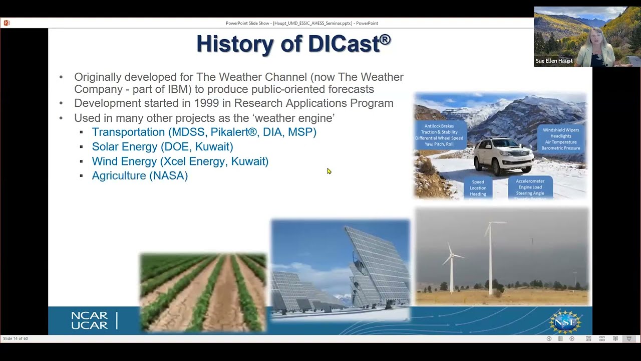 Dr. Sue Ellen Haupt | Applying Machine Learning in the Environmental Sciences