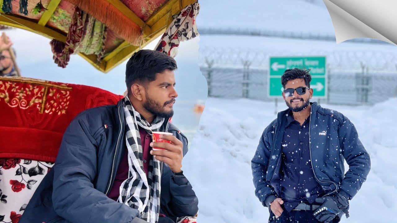 Sonmarg kasmir 😍🫰Live snowfall moment 🌨️👀❄️