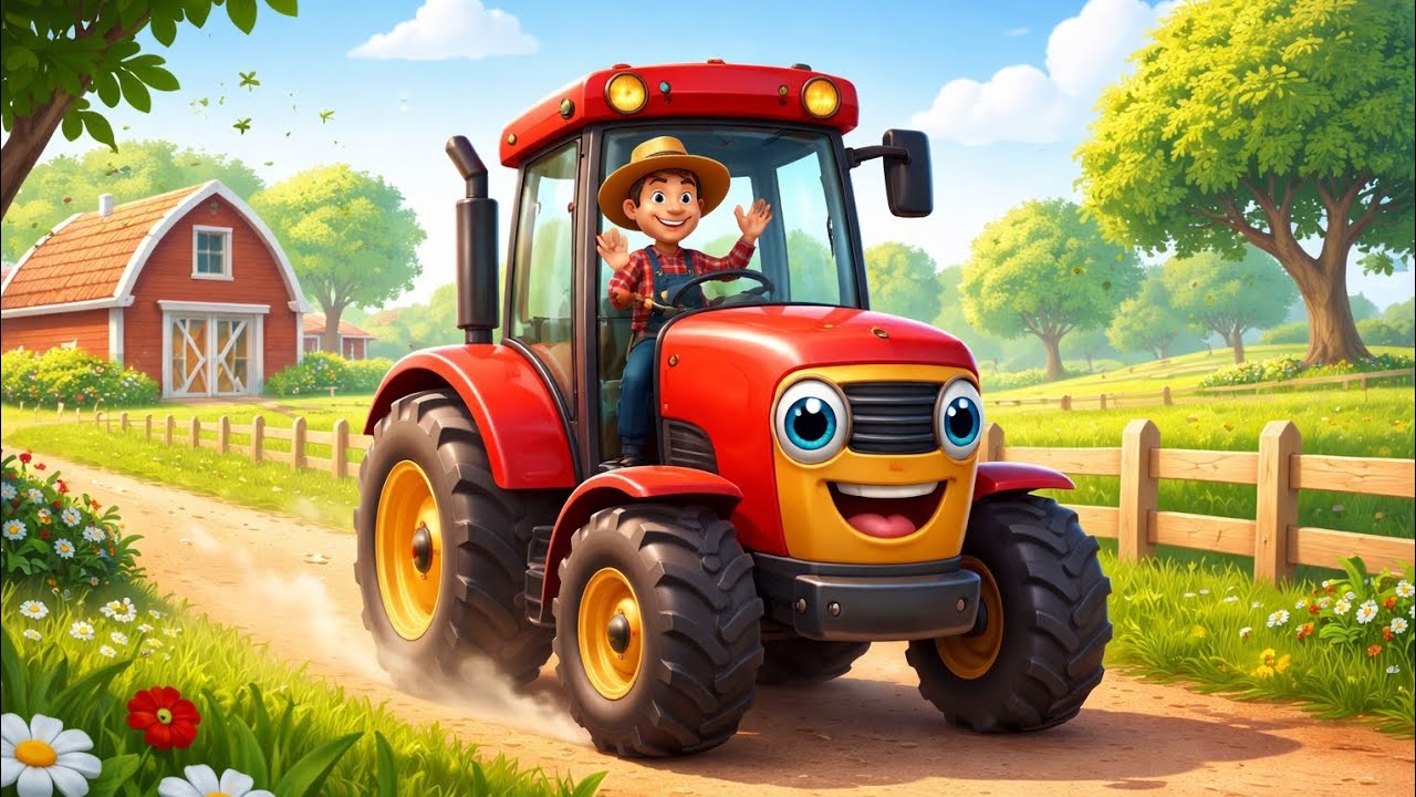 🚜 Brumm Brumm Traktor auf dem Bauernhof 🌾 | Lustiges Tierlied für Kinder | Deutsch Kinderlied