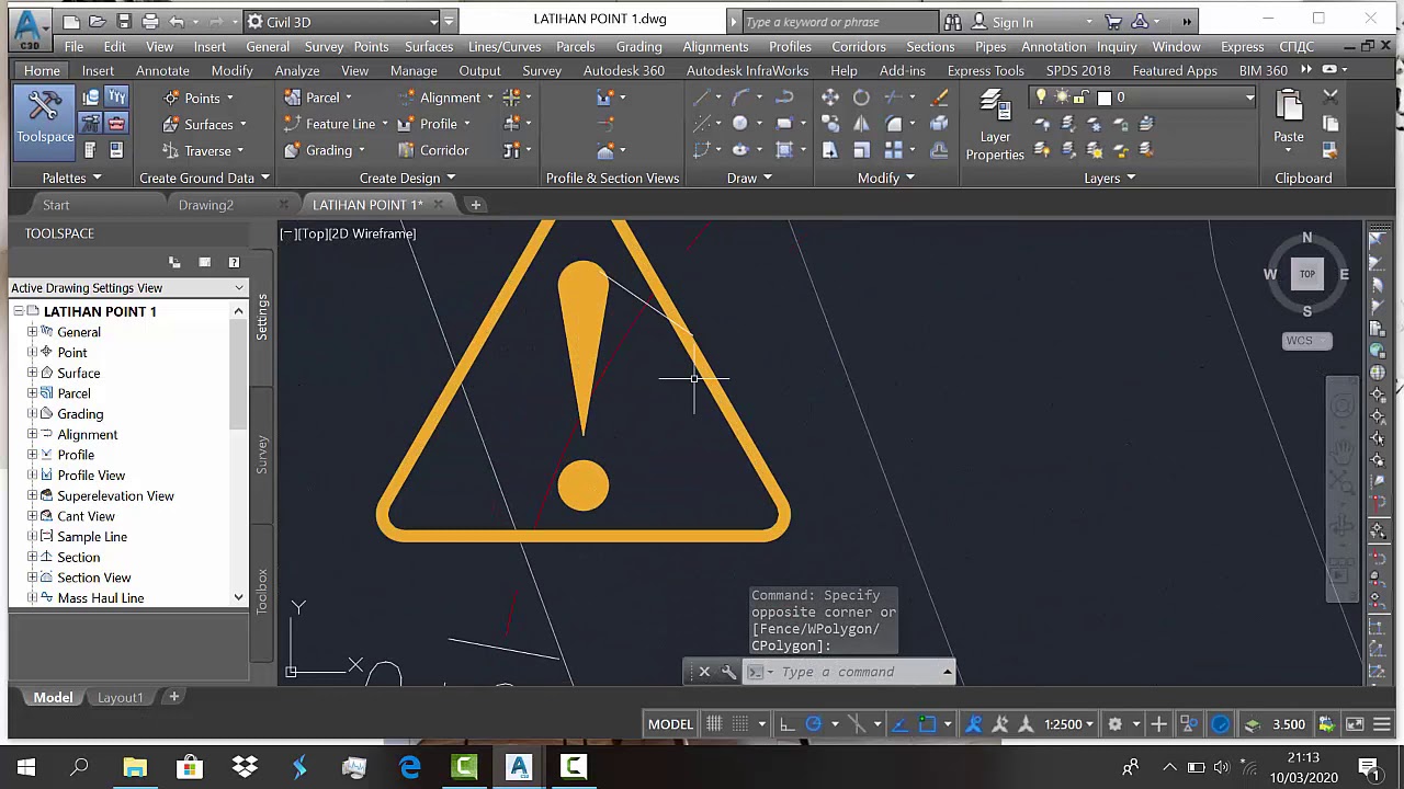 TUTORIAL MEMBUAT ALIGNMENT HORIZONTAL DAN DIAGRAM SUPERELEVASI // CIVIL 3D