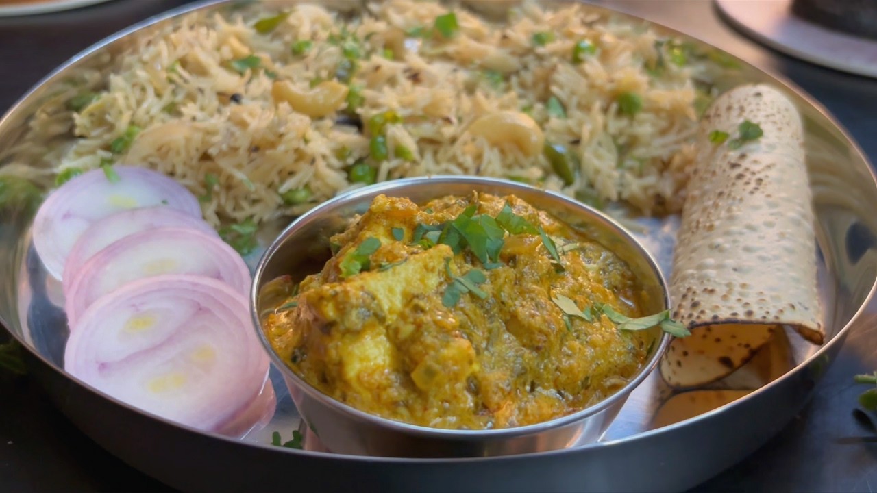 Lasooni Dhaniya Paneer Aur Matar Pulao |  Paneer Ki Sabji | Matar Pulao Recipe | Dinner Ideas