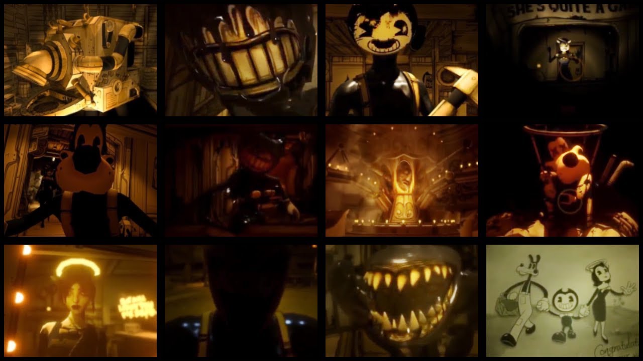 BENDY AND THE INK MACHINE CHAPTER 1-5 ALL CUTSCENES